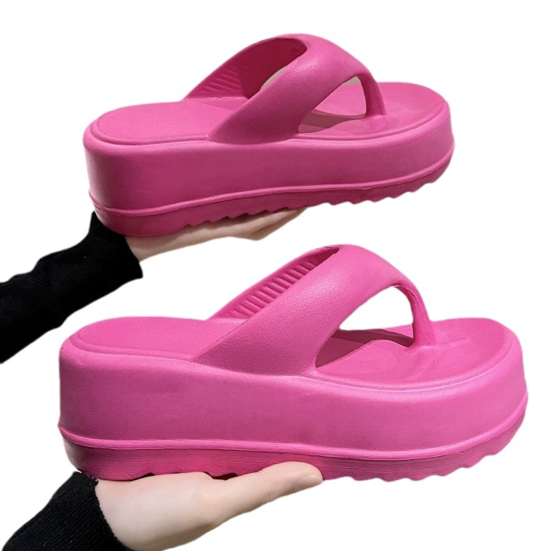Новые женские шлепанцы из ЭВА, шлепанцы на толстой подошве, летняя трансграничная верхняя одежда, пляжные тапочки на увеличенной мягкой подошве.