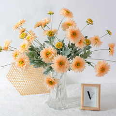 仿真千羽4頭髮財菊 田園風格家居裝飾花 仿真花菊花假花戶外婚慶