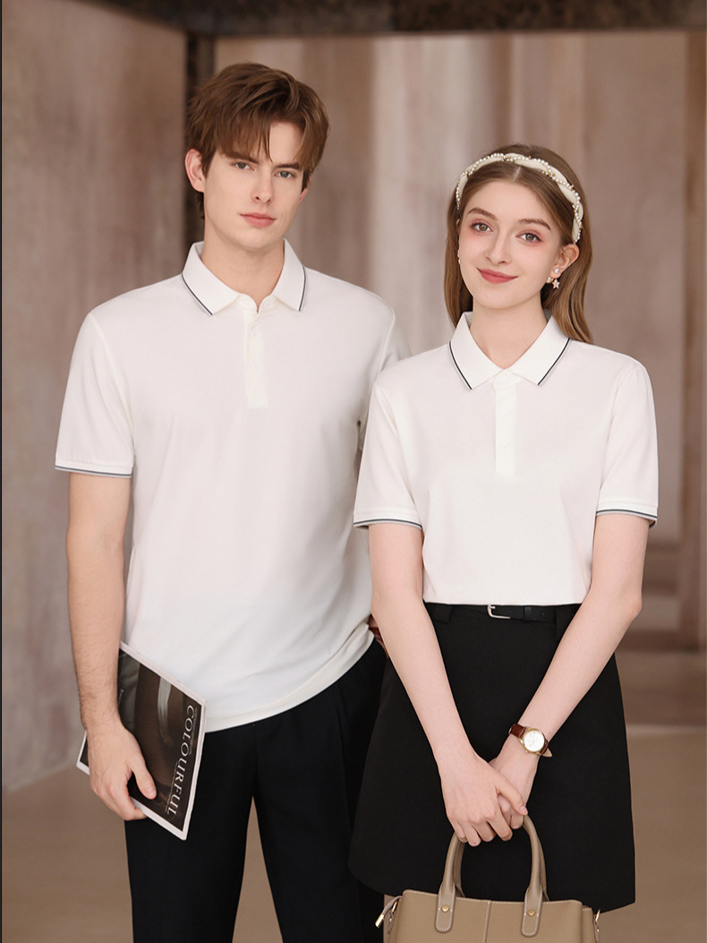 Lacer collar ropa de trabajo personalizada polo de manga corta logotipo de impresión corporativa ropa corporativa grupo bordado empresa