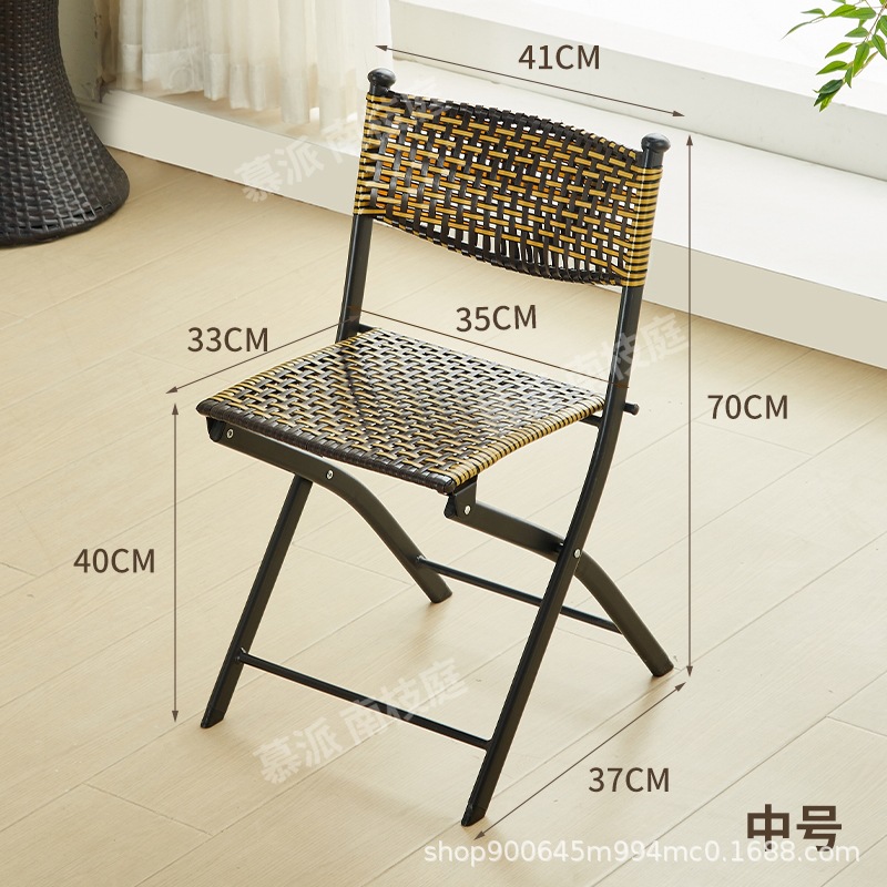 silla plegable de caña hecha a mano simple camping barbacoa al aire libre balcón sala de estar comodidad selección de mesa silla caña silla