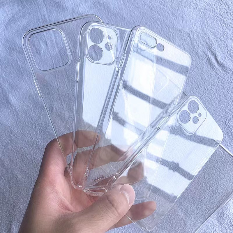 For Apple 15pro Transparent Acrylic PC Full Hard Phone Case iPhone14 Full Coverage High Transparency PC Phone Case