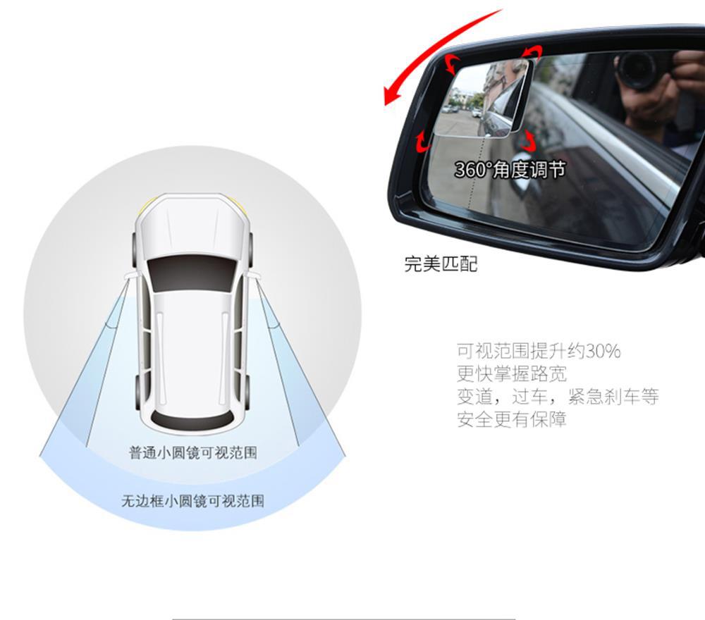 Hot-Selling Reversing Rearview Mirror Small Round Mirror Blind Spot Reflective Auxiliary Reversing Artifact 360-Degree Car High-Definition Mirror
