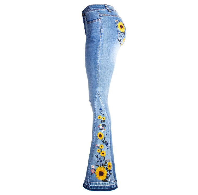 Vêtements pour femmes broderie 3D tridimensionnelle jeans pour femmes pantalons une pièce livraison directe_voghion.com