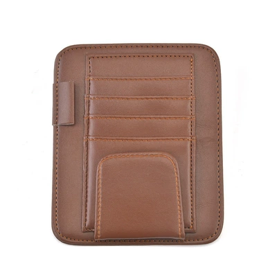 Business Card Id Document Receipt – Car Glasses Clip/Bill Clip - brown