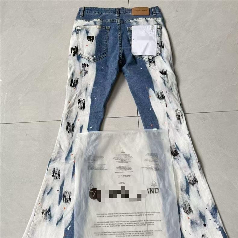Men's Slim Fit Stretch Distressed Jeans In Blue Denim_voghion.com
