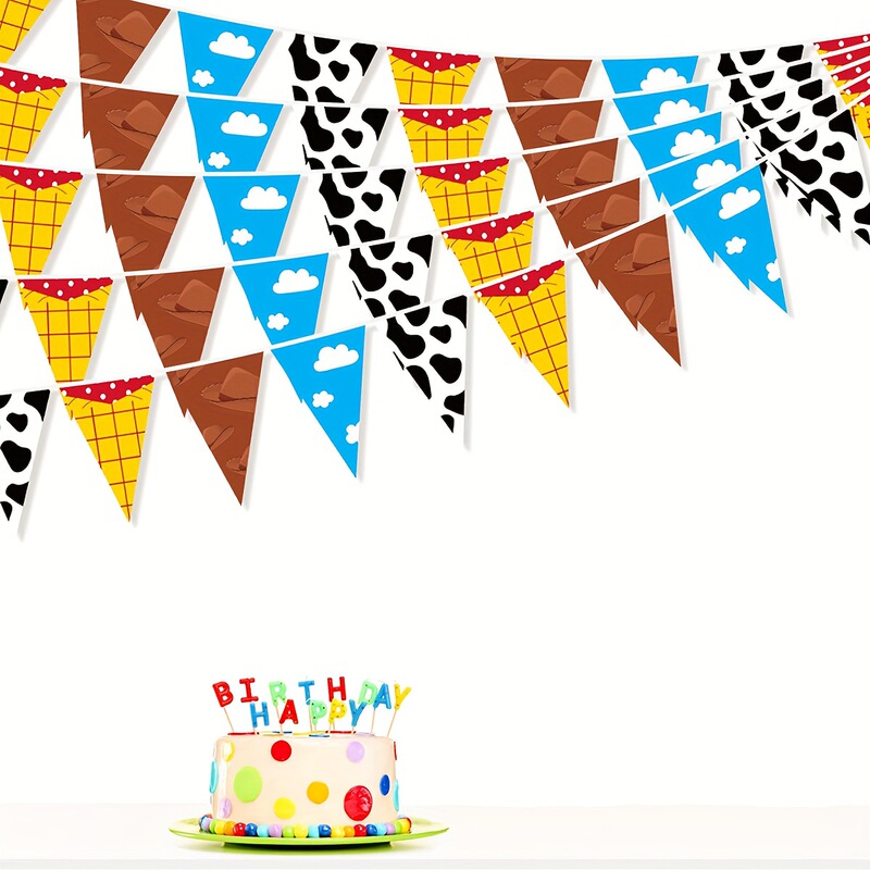 Toy Story Themed Mix and Match Pennant Scene Layout Banner Party Party Decoration Supplies Flag Pull Flag