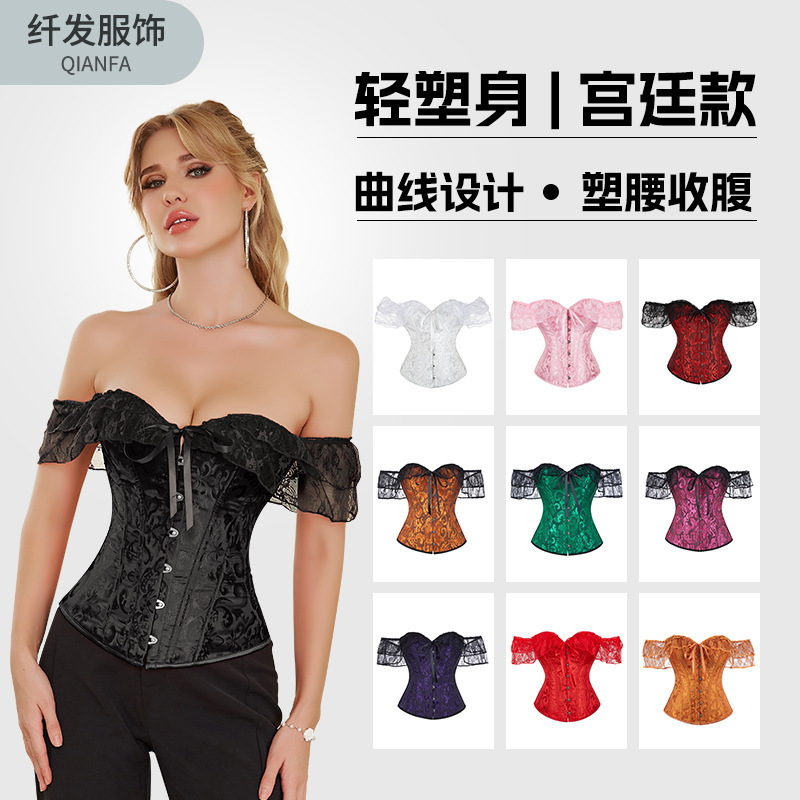 Best-Selling Palace-Style Lolita Strapless Corset Dress Top, Vintage Gathered Waist Cincher, Palace-Style Shapewear Best-Selling Palace-Style Lolita Strapless Corset Dress Top, Vintage Gathered Waist Cincher, Palace-Style Shapewear