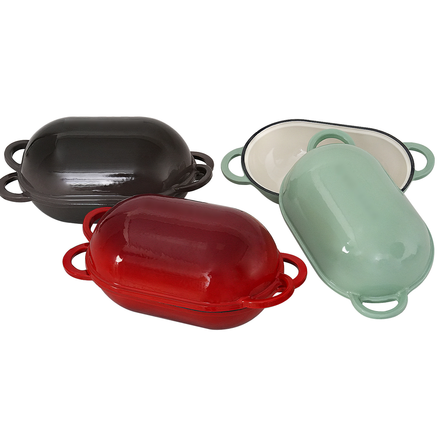 Export bread baking oven/dual-use pot/enamelled soup pot steak frying pan gift pot cast iron enamel oven