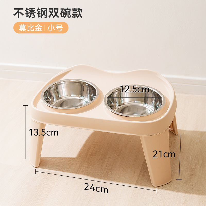 Tazón doble elevado plegable clásico para perros de comercio exterior transfronterizo Tazón para perros medianos y grandes Tazón para perros Golden Retriever Tazón de alimentación para mascotas