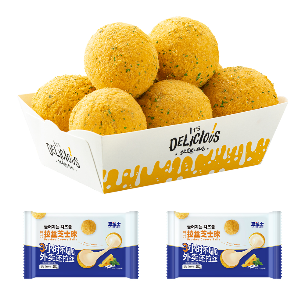 브러쉬드 치즈볼 15개/2박스 (뿌린가루 5g 1팩 포함)