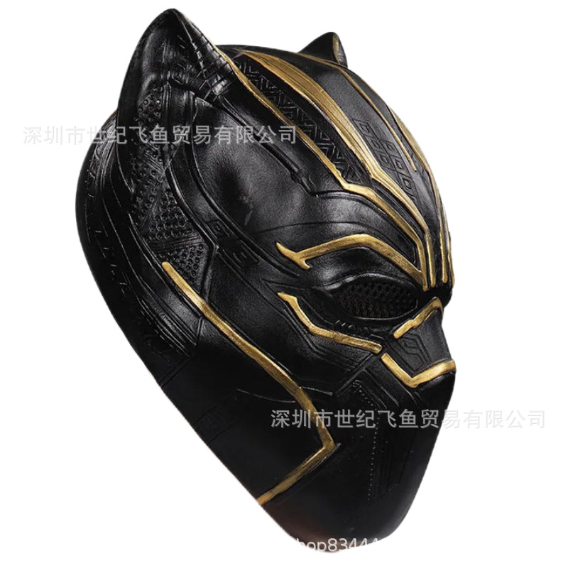 Nuevo Negro Pantera máscara Capitán América Spider-Man Marvel película y accesorios de televisión héroe látex sombrero máscara de Halloween