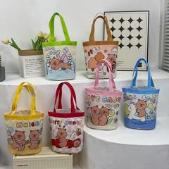 かわいいイラストバケツは韓風少女心ママ弁当袋を持って出勤します。