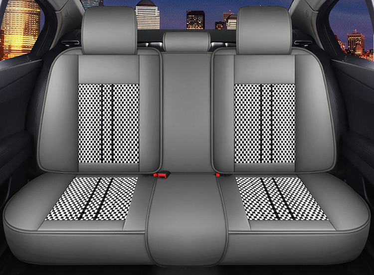 25 Years New All-Inclusive Hot Stamping Nappa Leather Ice Silk Car Seat Cushion Four-Season Universal Seat Cover Factory Direct Supply