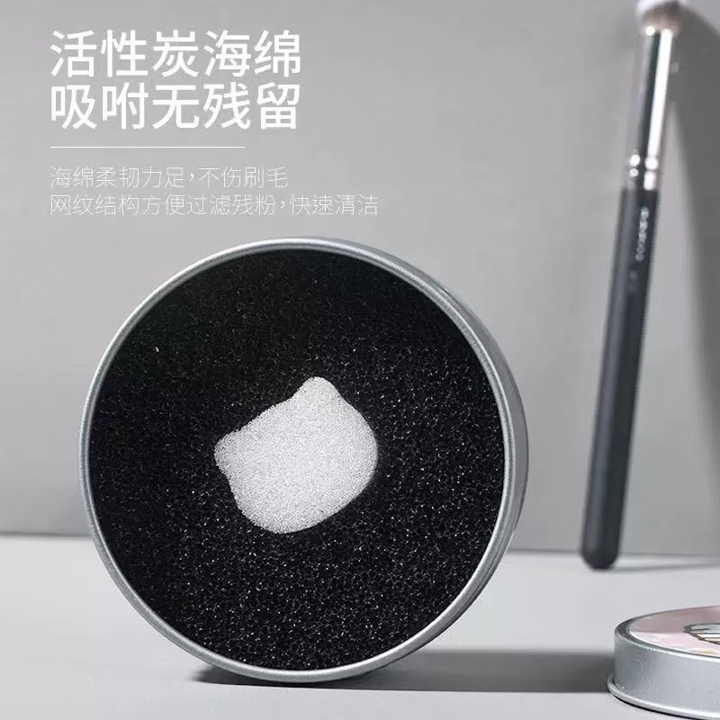 Cepillo de maquillaje Caja de limpieza Cepillo de sombra de ojos Limpieza de esponja Cepillo de maquillaje Limpieza en seco Herramientas de belleza desechables Artezo de limpieza