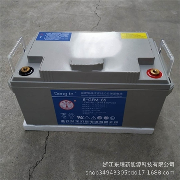 灯塔蓄电池12V65AH卧龙6-GFM-65备用电源UPS/EPS消防太阳能铅酸