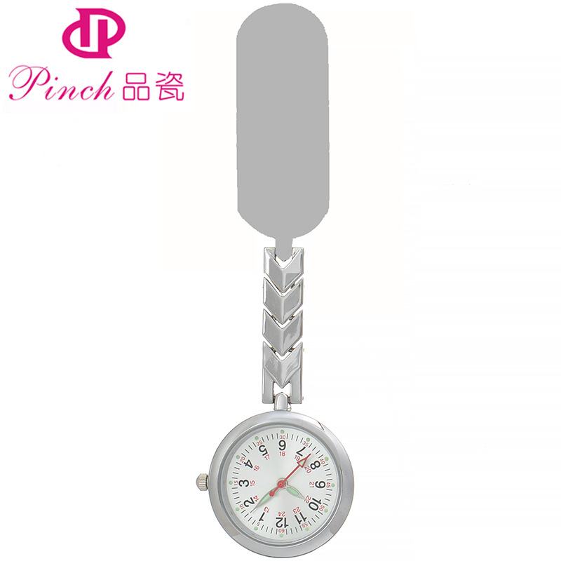 Porcelain nurse pocket watch nurse hanging watch pocket portable medical watch doctor work artifact lettering clip chest watch