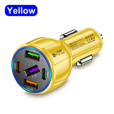 Mobil şarj cihazları charger 75W fast charge - bk359-3usb2pd-yellow