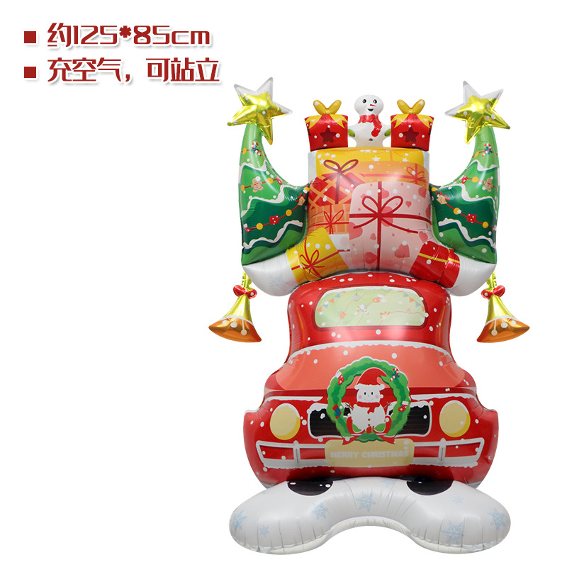 Ventana de Navidad accesorios de decoración de juguete globo 4D de pie de Navidad Viejo hombre Reno árbol de Navidad Super gran globo