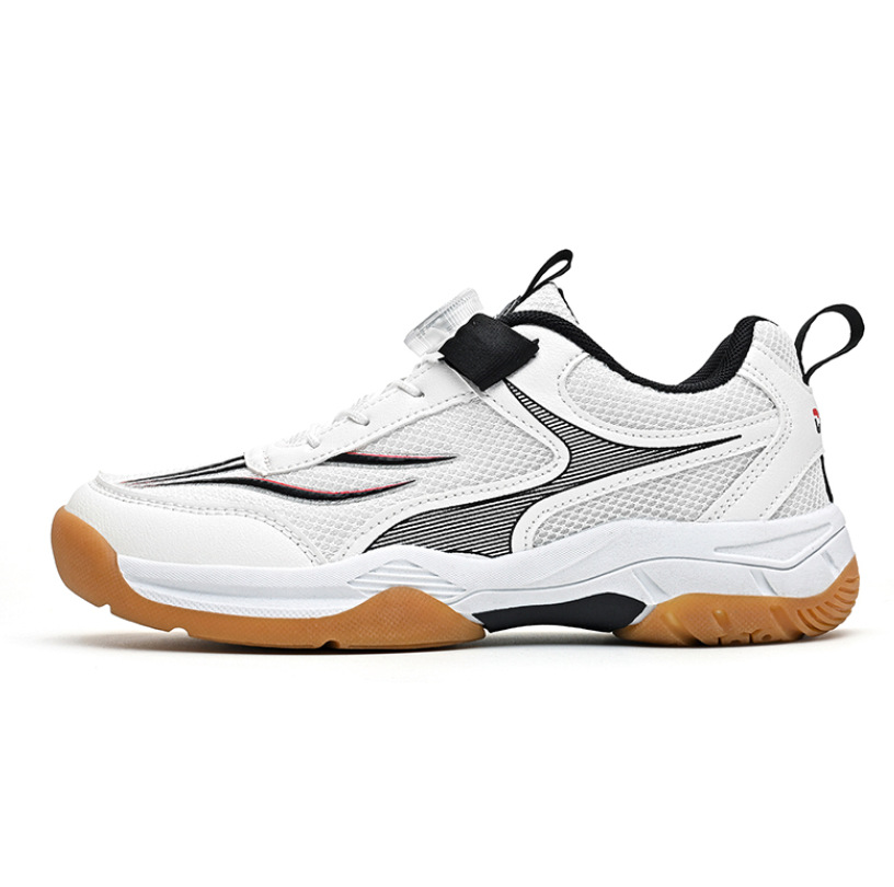 Zapatos de bádminton profesionales infantiles botón giratorio para niños y niñas de 7 - 12 años de edad zapatos de deporte ligeros transpirables antideslizantes y resistentes al desgaste image 8