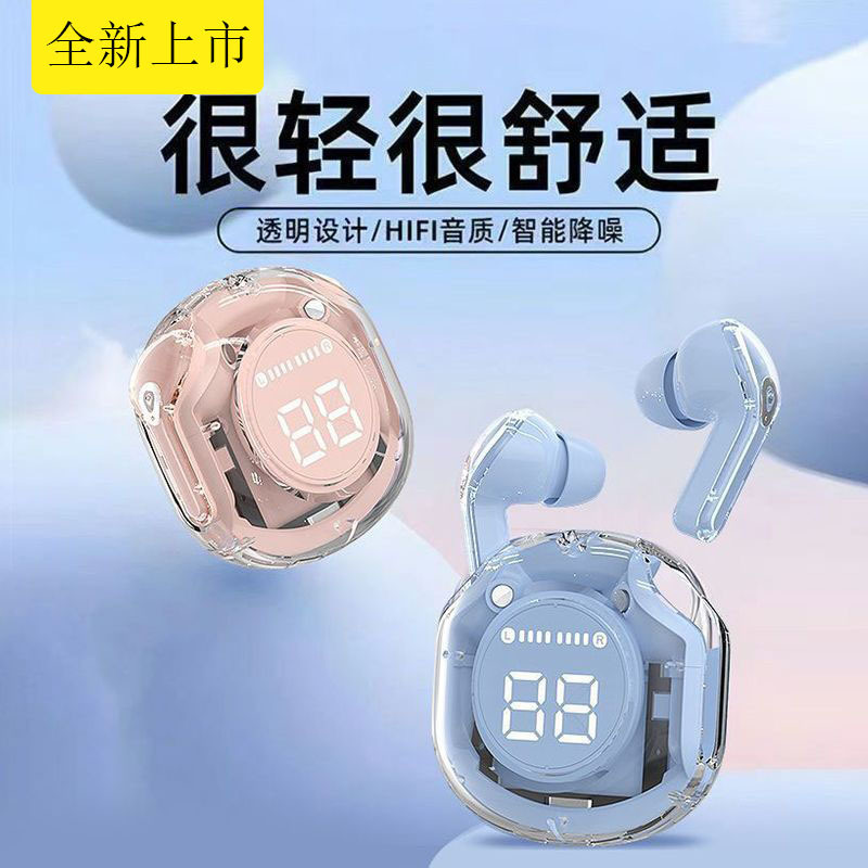 Digital Display Wireless Bluetooth Headset Hk6 Noise Reduction Headset Cross-Border Xt18 Bluetooth Headset 2025 New Bluetooth Headset