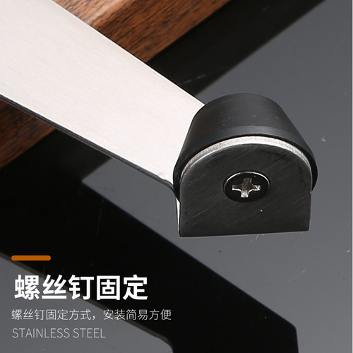Stainless steel left and right door top wooden door 90 degree limiter door stopper door rear anti-collision buffer positioning rubber door stopper