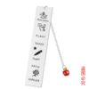 Sqd001 bookmark double -sided drawing silver