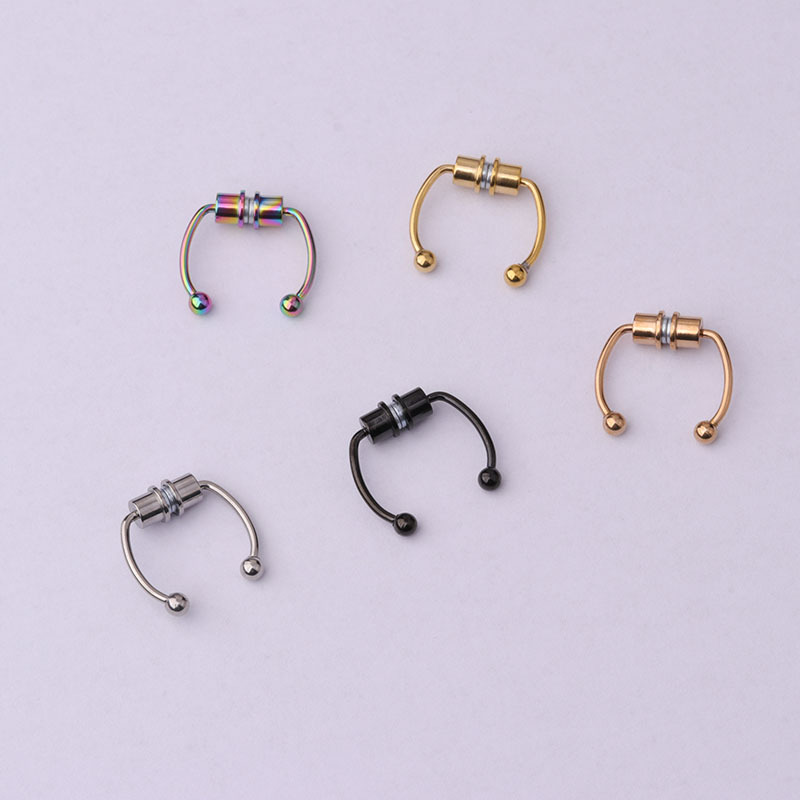 Nose Rings & Studs Fashion Geometric 316 Stainless Steel  Plating display picture 1