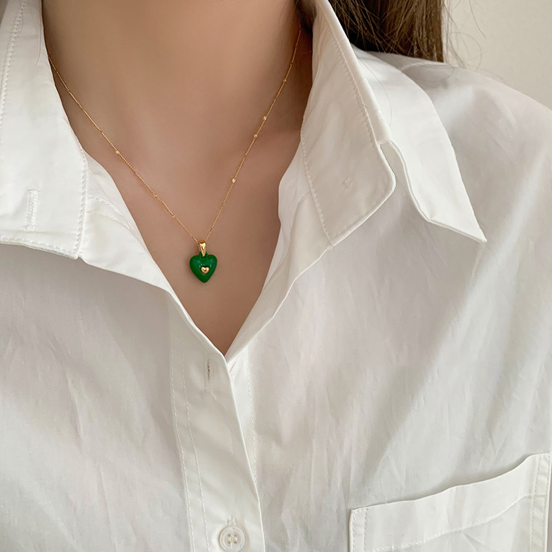 Fashion Heart Shape Copper Plating Pendant Necklace 1 Piece