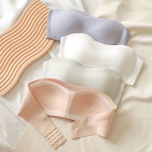 Strapless One-piece Underwear Women's Gather-up Bra without Steel Ring Wrap-up Bra Summer Thin Traceless Invisible Bra