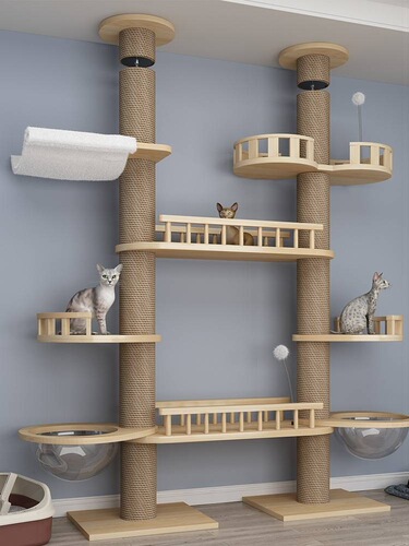 Luxury cat scratch post, cat tree, cat jump platform, pet hammock factory wholesale, cat bed, cat tree, cat toys
