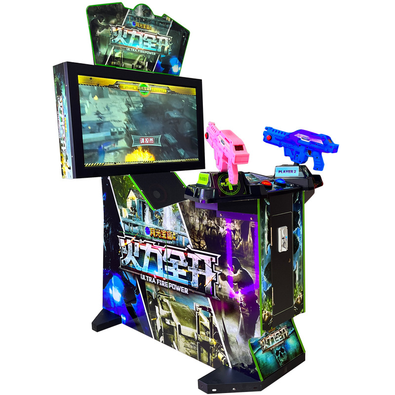 Juegos de pantalla gigante de entretenimiento comercial láser simulador de juegos de disparos de doble jugador fuente de equipos de entretenimiento fabricante de escaneo de código