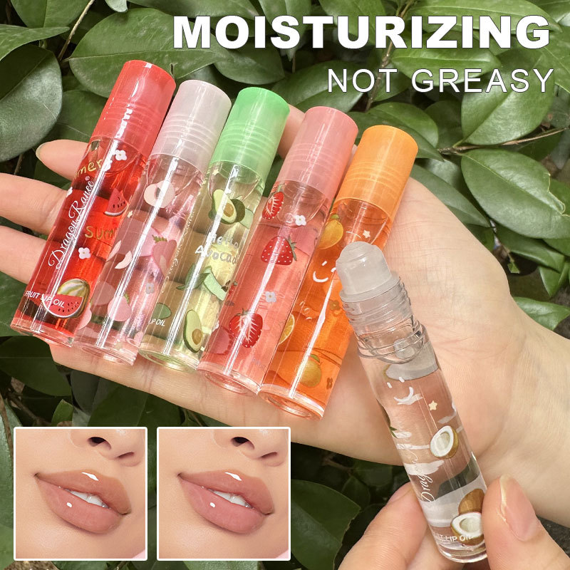 Cross-border rolling fruit water lip oil...