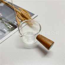 意式耐热玻璃小奶盅浓缩咖啡迷你奶缸拿铁杯双嘴小奶杯咖啡厅用具