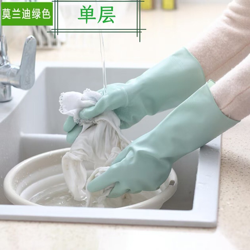 秋と冬の厚みのあるベルベットの不凍液食器洗い用手袋、家事用クリーニング用手袋、ゴム製の拡張冬用袖手袋、耐久性のある手袋|undefined