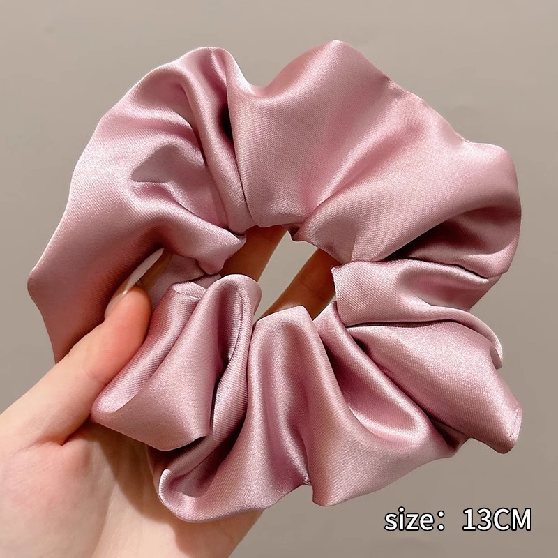 法式温柔大肠发圈女高级感扎发头绳小众百搭发绳慵懒风低马尾发饰|undefined