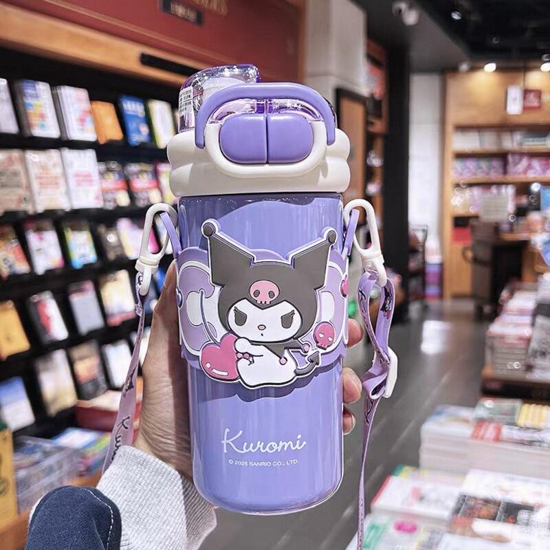 三丽鸥儿童保温杯女生新款2025大容量吸管杯子上学专用水杯礼盒|undefined