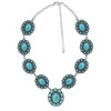 Turquoise retro pendant solar-powered, ethnic necklace, accessory, European style, Amazon, boho style, ethnic style