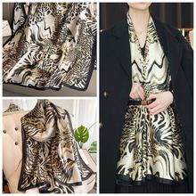 时尚百搭薄款大牌桑蚕丝丝巾女披肩夏季高级感围巾防晒沙滩巾头巾