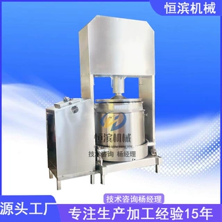 PLC全自动冷萃酸奶脱水压榨机酸奶奶酪乳清液压压滤机