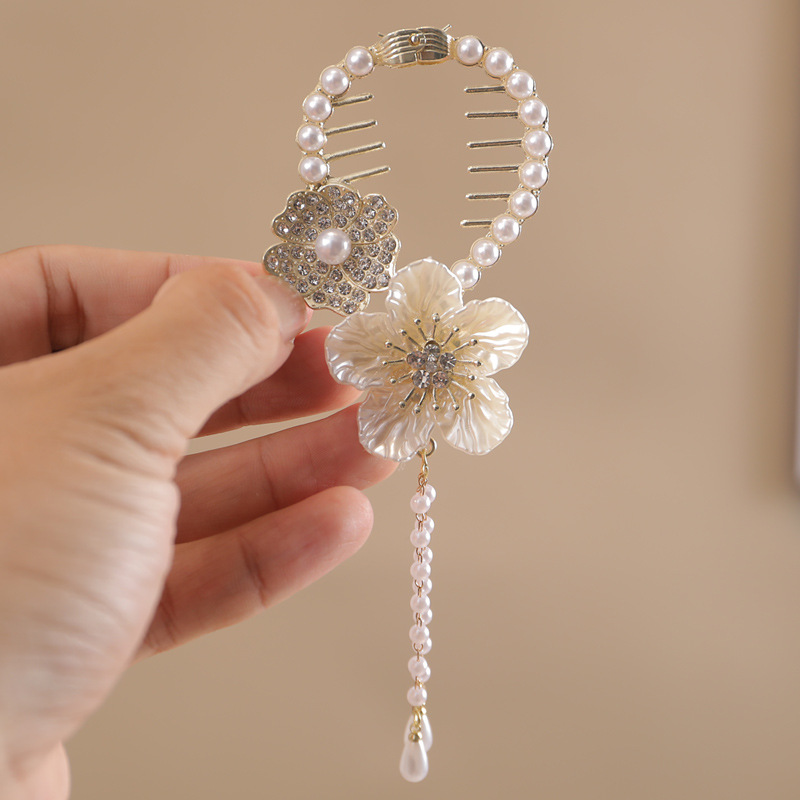 Bolas DE LOS NIÑOS clip de pelo de alta Cola de Caballo temperamento espalda Cabeza chica horquilla updo artefacto hembra Cola de Caballo hebilla tocado