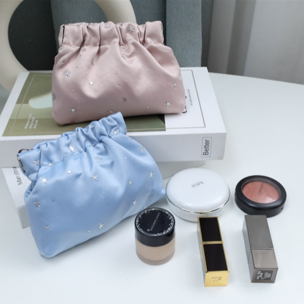 Lipstick makeup bag, large-capacity cosmetic storage bag, small portable coin purse for women