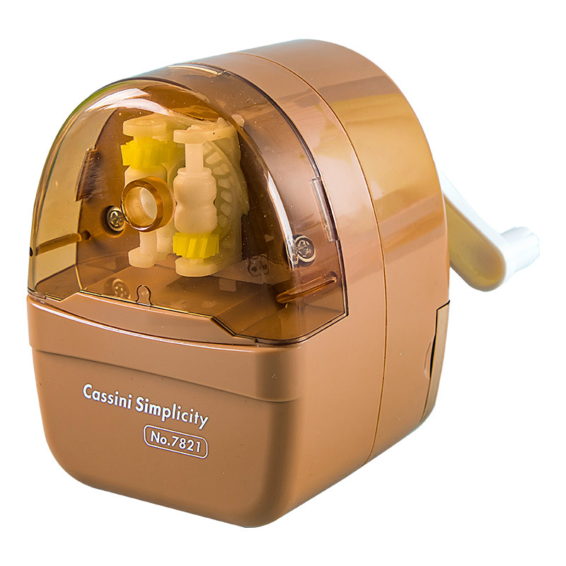 7821 Sacapuntas de lápiz de oficina simple Sacapuntas de lápiz de manivela manual Sacapuntas de lápiz automático de ajuste de espesor de 5 engranajes