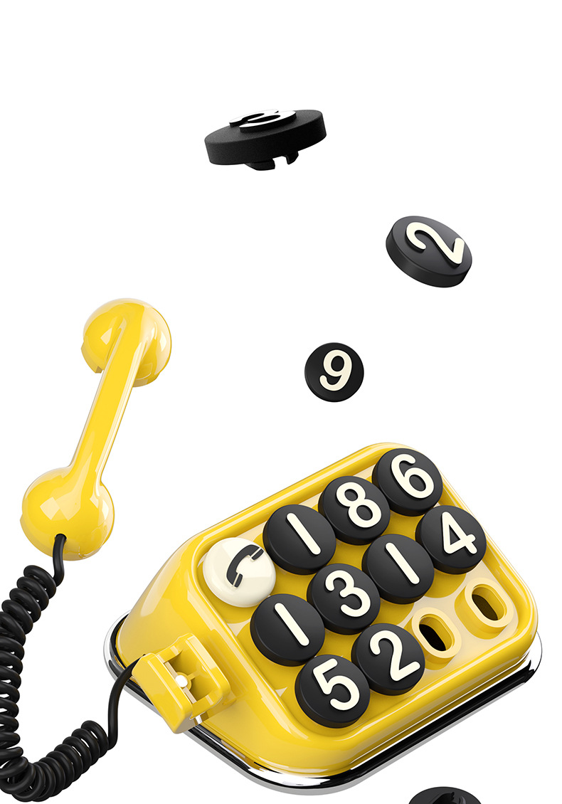 Old phone moving car number plate 2024 new creative retro temporary parking mobile phone number car interior decoration