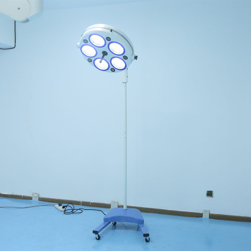 lámpara LED móvil de cinco agujeros quirúrgica vertical médica sin sombra lámpara de iluminación de exportación de comercio exterior lámpara quirúrgica de luz fría