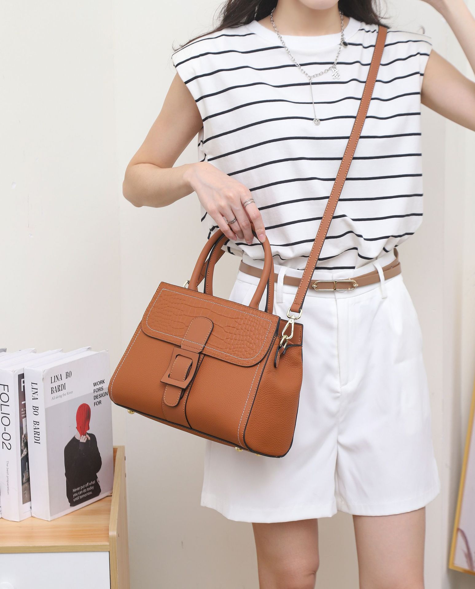 TOGO top layer cowhide single shoulder women's with large capacity crossbody tote mommy bag, fashionable and minimalist_voghion.com