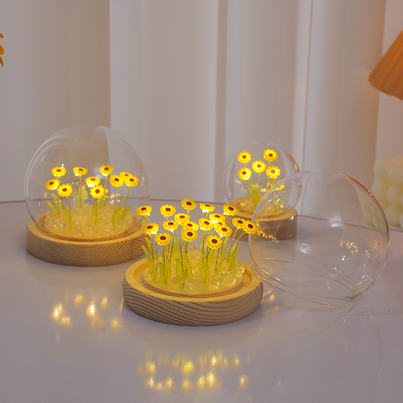 创意郁金香手工diy材料桌面摆件小夜灯氛围灯学生礼品妇女节礼物