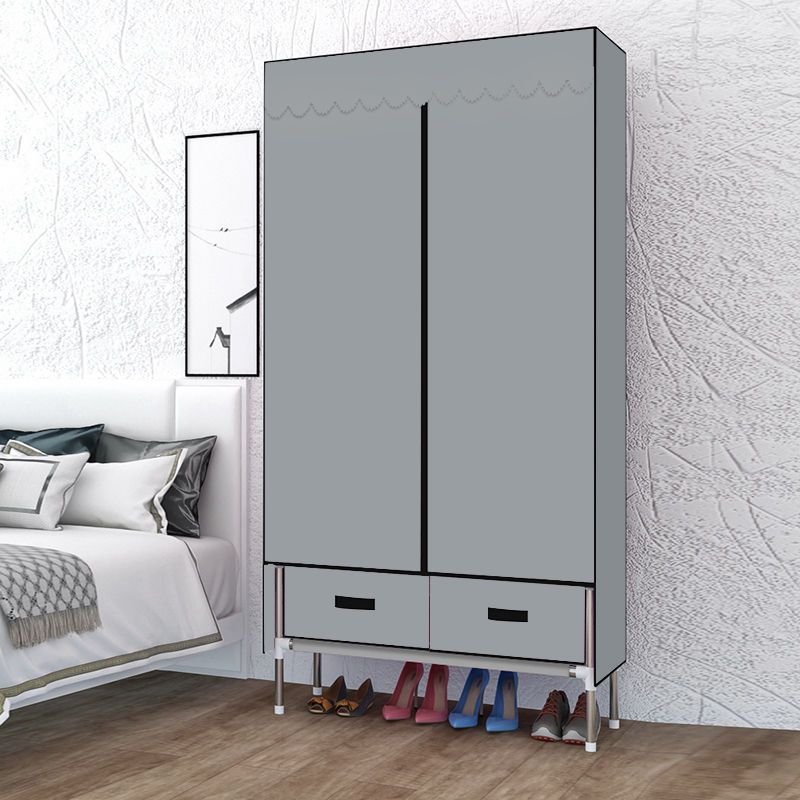 Simple Wardrobe Modern Simple Single Cloth Wardrobe Rental Dormitory Storage Cabinet Home Bedroom Hanging Wardrobe
