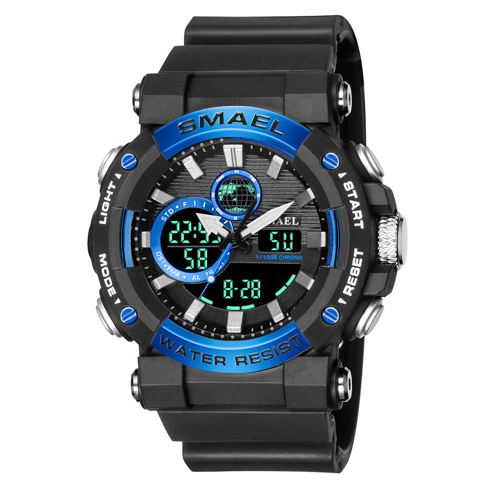 Smael Smair 8048 hombres reloj deportivo tendencia multifuncional cinta juventud impermeable reloj electrónico