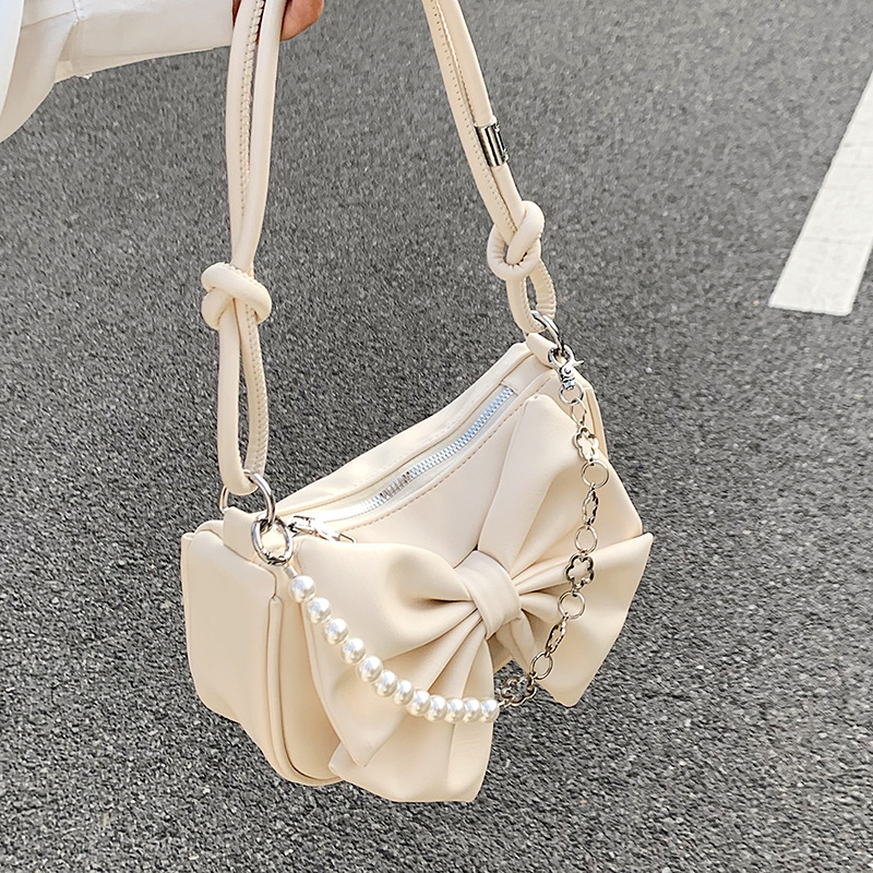 Designer butterfly knot small bag women's bag 2024 new autumn winter versatile Insta quality underarm bag crossbody bag
