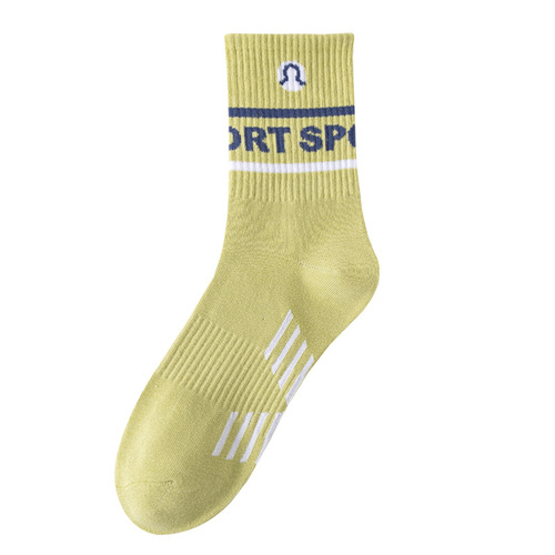 Socks men's spring and autumn mid-calf socks absorb sweat and deodorize ins trend all-match fashion socks basketball sports stockings wholesale